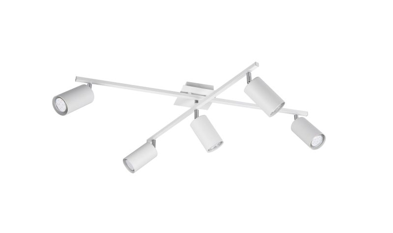 Trio Lighting Rotatable asymmetrical ceiling lamp 5xGU10 white
