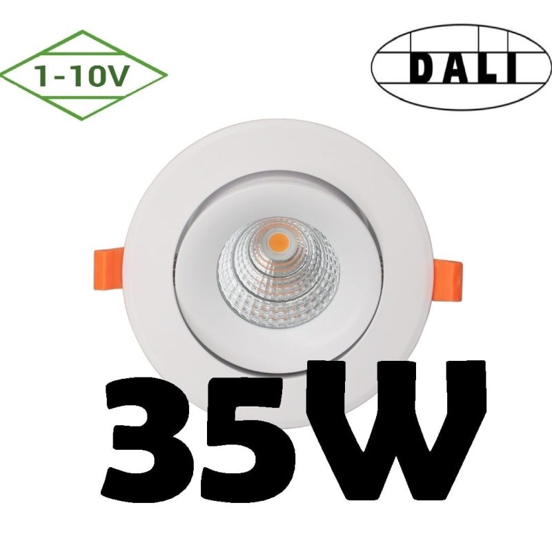 Profy Hyrwell Dali oder 1-10V dimmbarer Einbaustrahler 35W 5 Jahre Garantie Loch 145 bis 170 mm