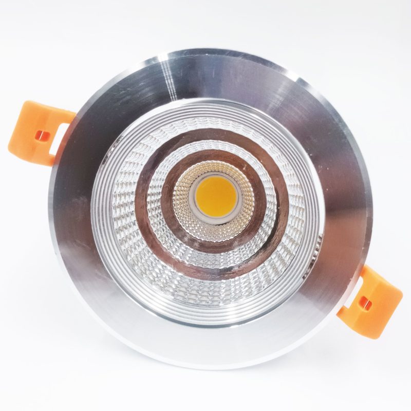 Kinghood Großer grauer Einbaustrahler 24W 160 mm (Schnittgröße 140 bis 155 mm)