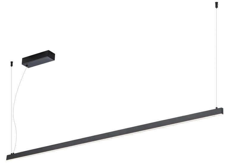 Fantasia Guri LED Lichtlinien-Pendelleuchte schwarz 240 cm 52W dimmbar