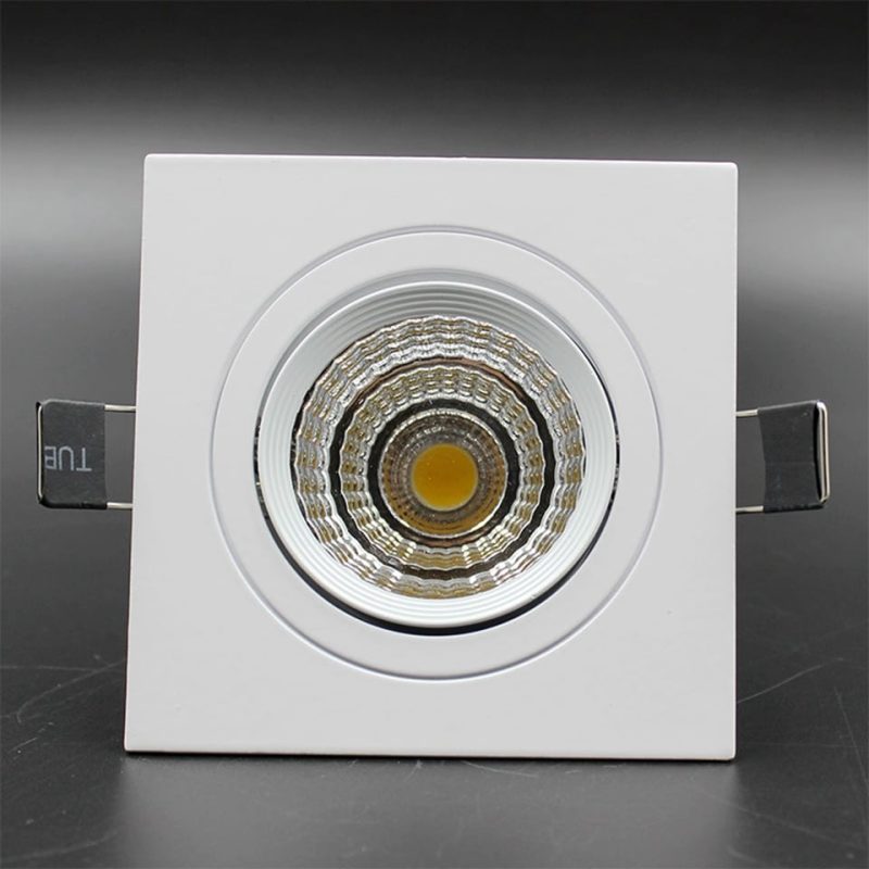 Kinghood Vierkante witte 15W LED inbouwlamp dimbaar 12cm x 12cm buitenmaat