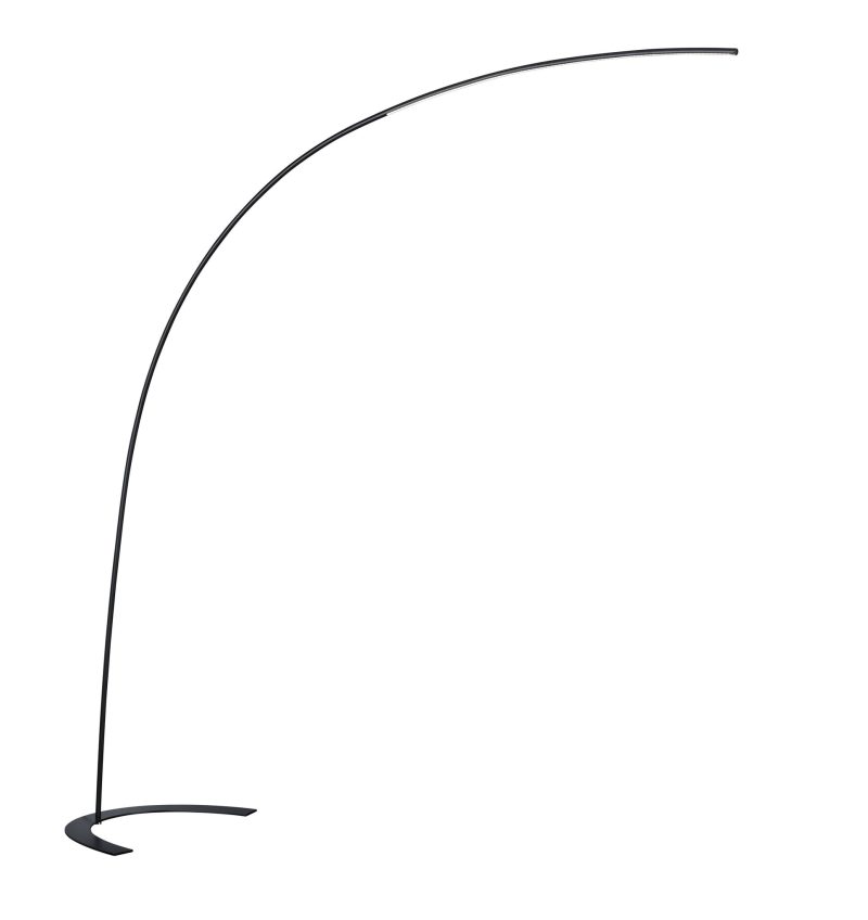 Trio Lighting Lampada da terra curva nera LED 18W DIM 3000K