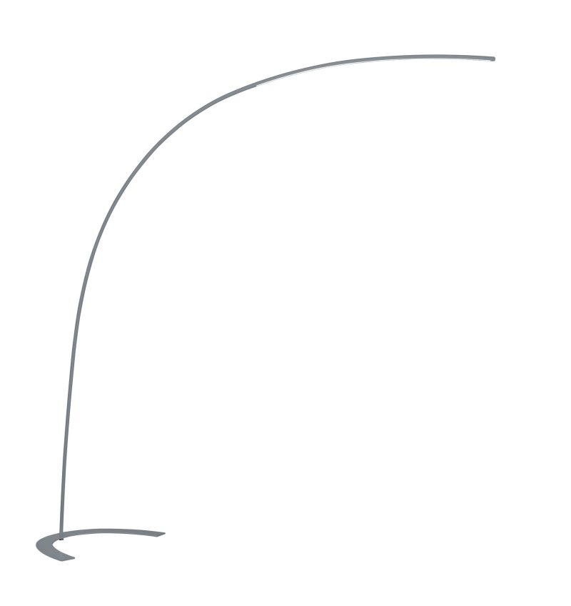 Trio Lighting Auffällige gebogene Titan-Stehleuchte LED 18W DIM 3000K