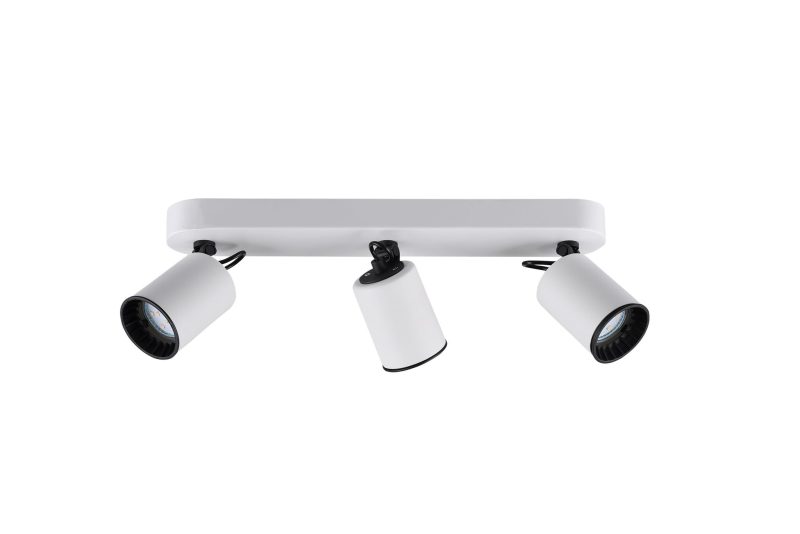 Trio Lighting Foco de techo blanco/negro acento 3xGU10 blanco mate