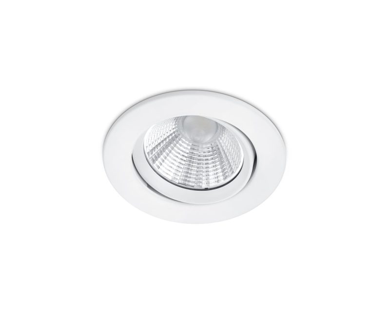 Trio Lighting Mat wit ronde draaibare inbouwspot LED 1x5,5W 3000K