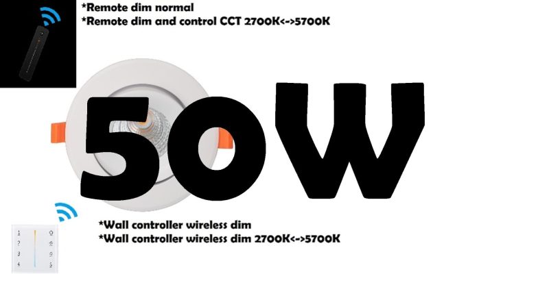 Profy Hyrwell 50W faretti incassati dimmerabili e dim-to-warm + telecomando 5 anni di garanzia