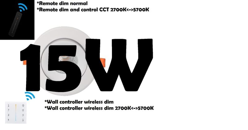 Profy Hyrwell Spot inbouw 15W draadloos dimbaar of dim-to-warm 5 jaar garantie