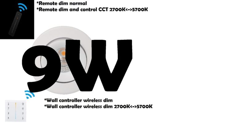 Profy Hyrwell Einbaustrahler 9W kabellos dimmbar oder Dim-to-Warm 5 Jahre Garantie