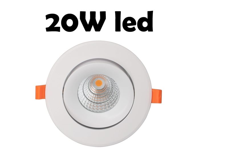 Profy Hyrwell Spot encastré pour éclairage de la viande rouge 20W 110mm à 130mm trou, 142 mm extérieur