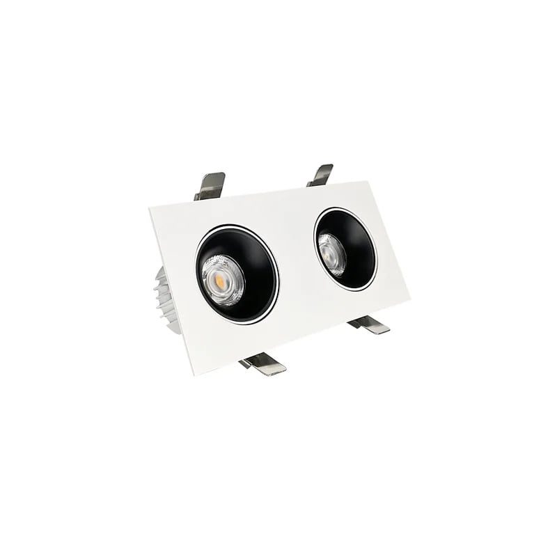 Hyrwell Adjustable white double recessed spot 2 x 20 W LED 5 year warranty 278x138mm
