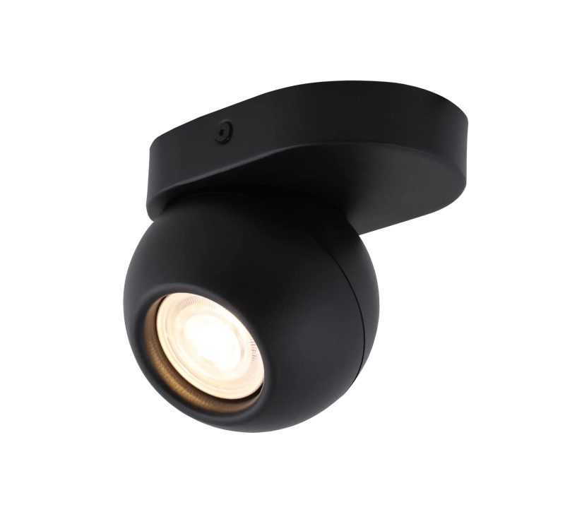 Fantasia Triton adjustable ceiling spotlight black aluminium GU10, excl. lamp