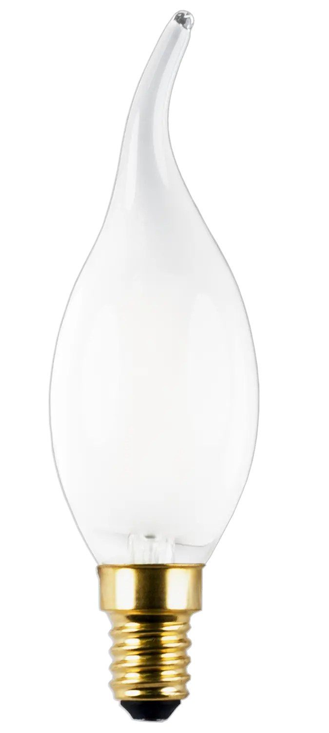 Fantasia Lámpara vela LED E14 C35 4W regulable, blanco mate, 2700K
