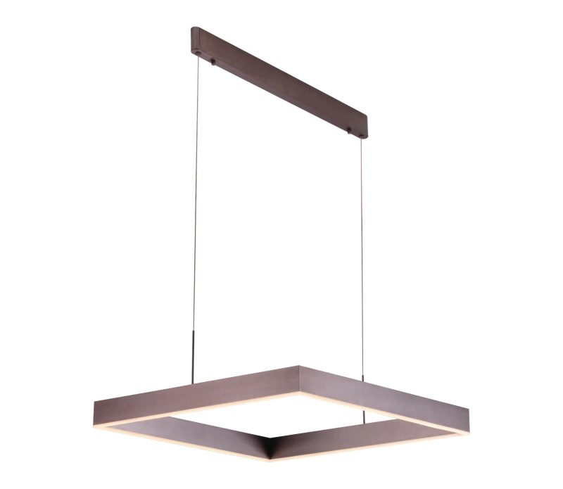 Fantasia Pure hanglamp vierkant LED 31W donker koper bruin