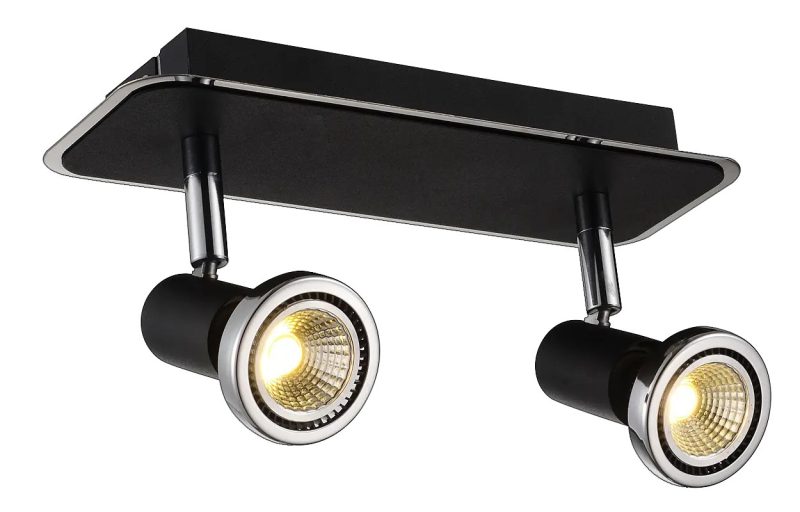 Fantasia Xzibit ceiling light adjustable black-chrome 2x GU10 LED