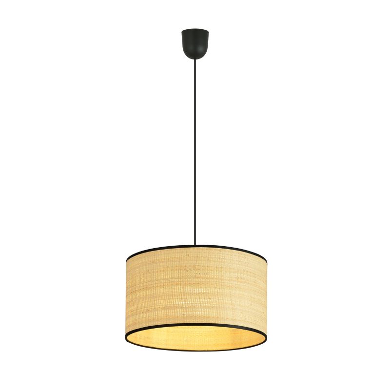 Emibig Varde single round textile hanging lamp tube 1x E27