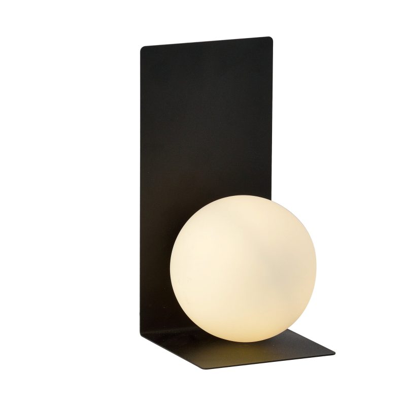Emibig Applique murale Rudersdal nera con lampadina bianca in vetro E14