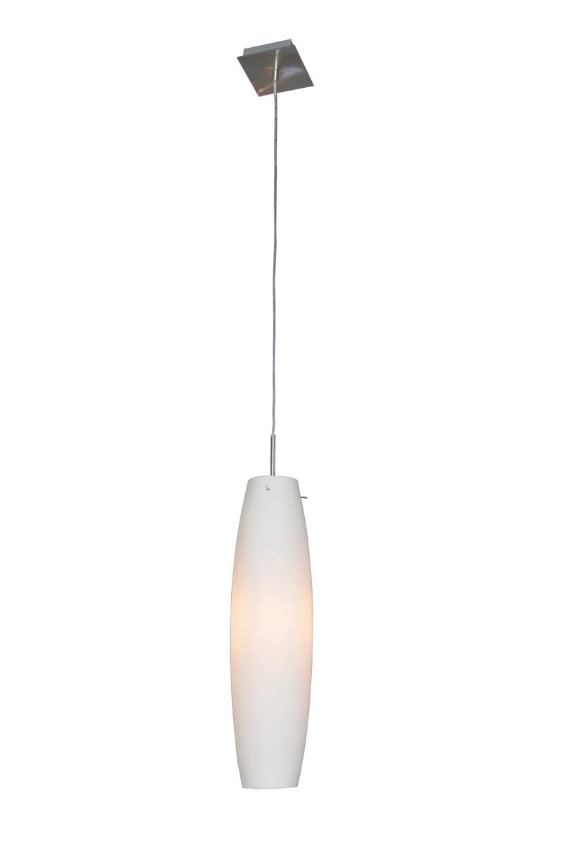 Fantasia Maru Pendelleuchte Glas weiß E27 88mm Durchmesser 120cm hoch