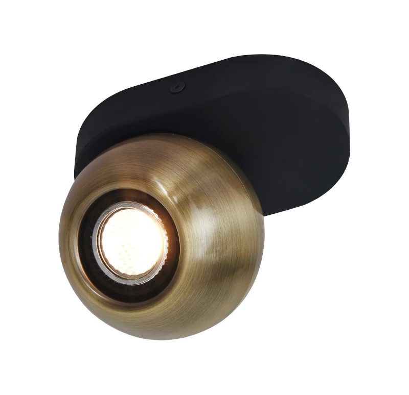 Fantasia Triton adjustable ceiling spot black/bronze, GU10 excl.