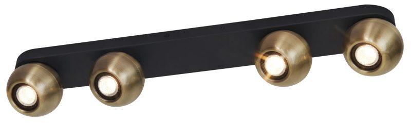 Fantasia Triton ceiling lamp 4-light GU10 adjustable black/bronze