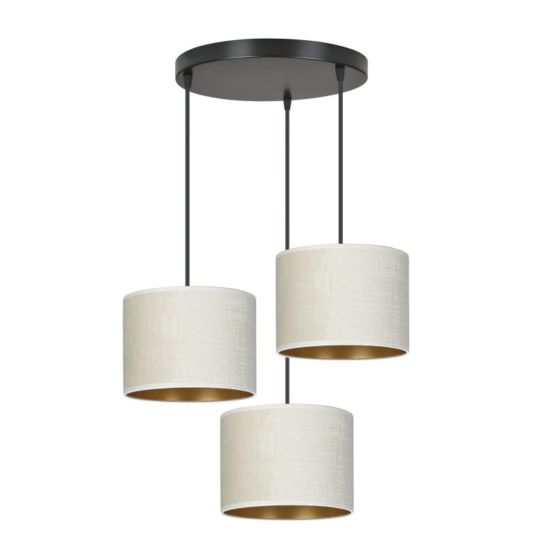 Emibig Jammerbugt 3 lamp hanging lamp beige round shades 3x E27