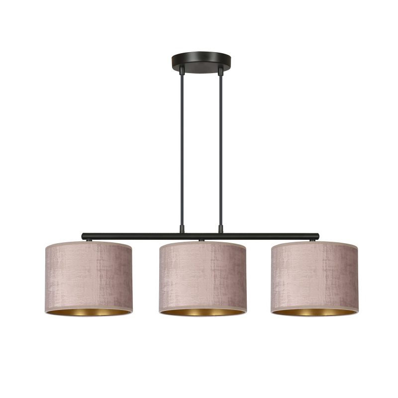Emibig Lampada a sospensione Norddjurs rosa paralumi rotondi 3x E27
