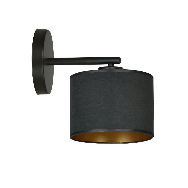 Emibig Middelfart elegant black wall lamp E27