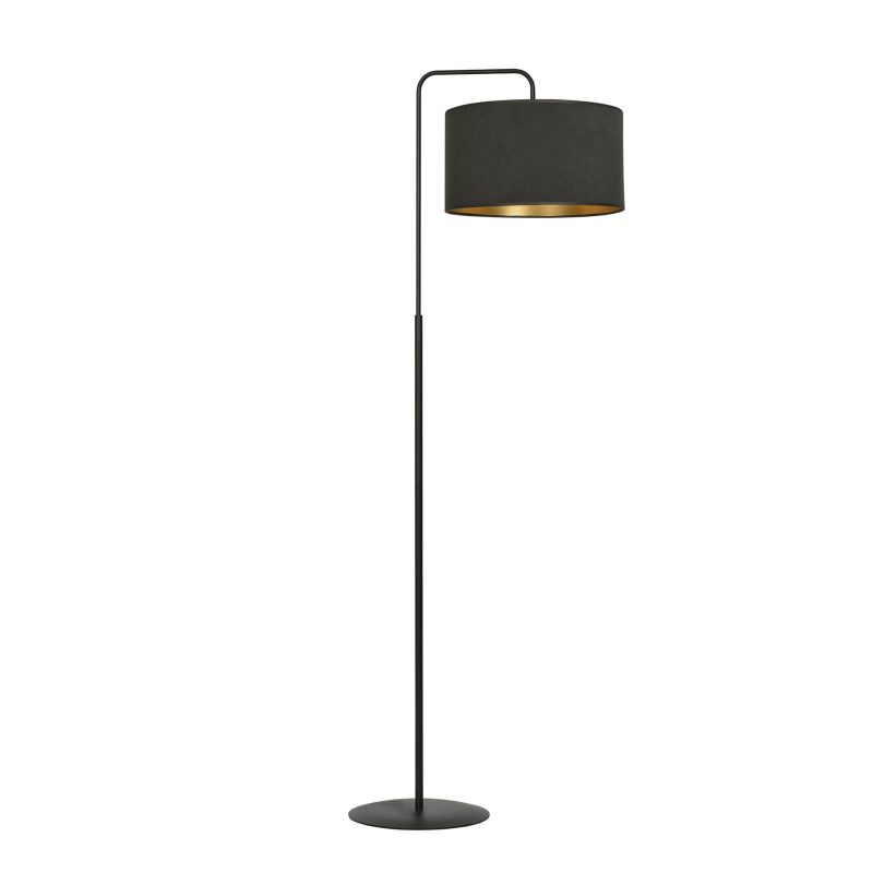 Emibig Lampada da terra Middelfart curva nera rotonda 1x E27
