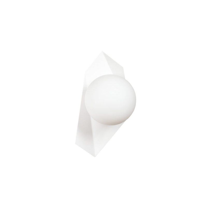 Emibig Aplique de pared blanco Assens con bombilla de vidrio blanco E14