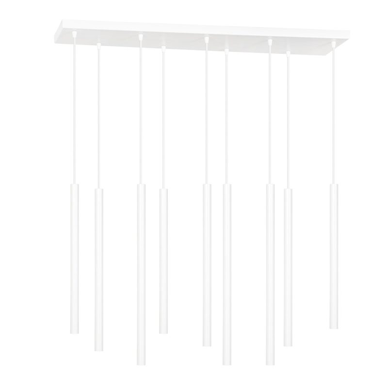 Emibig Syddjurs witte indrukwekkende hanglamp met lange kokers 2cm diameter 9x G9