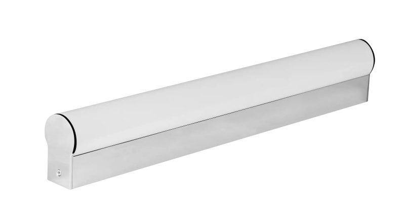 Fantasia Omi LED wandlamp badkamer, rond, chroom, 600mm, IP44 spatwaterdicht