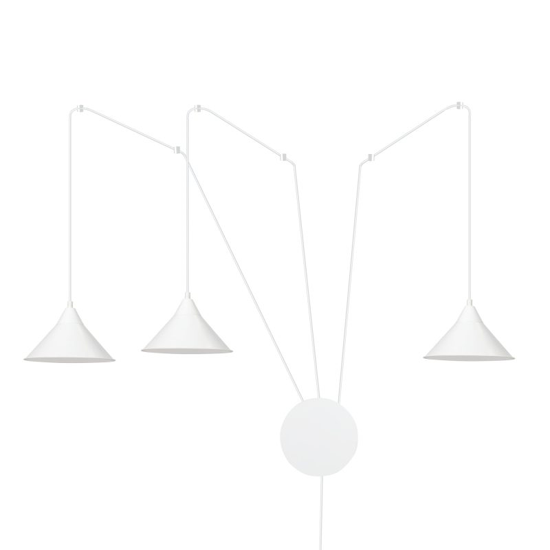 Emibig Joensuu 3L lampada da parete bianca lampada a sospensione 3x E27