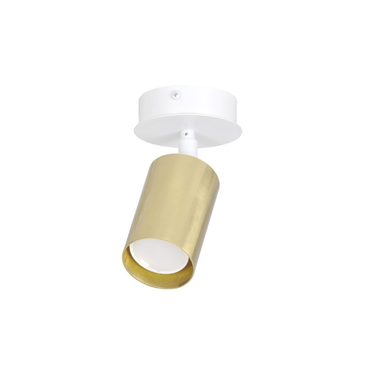 Emibig Kokkola lampada da soffitto bianca e dorata 1x GU10 orientabile