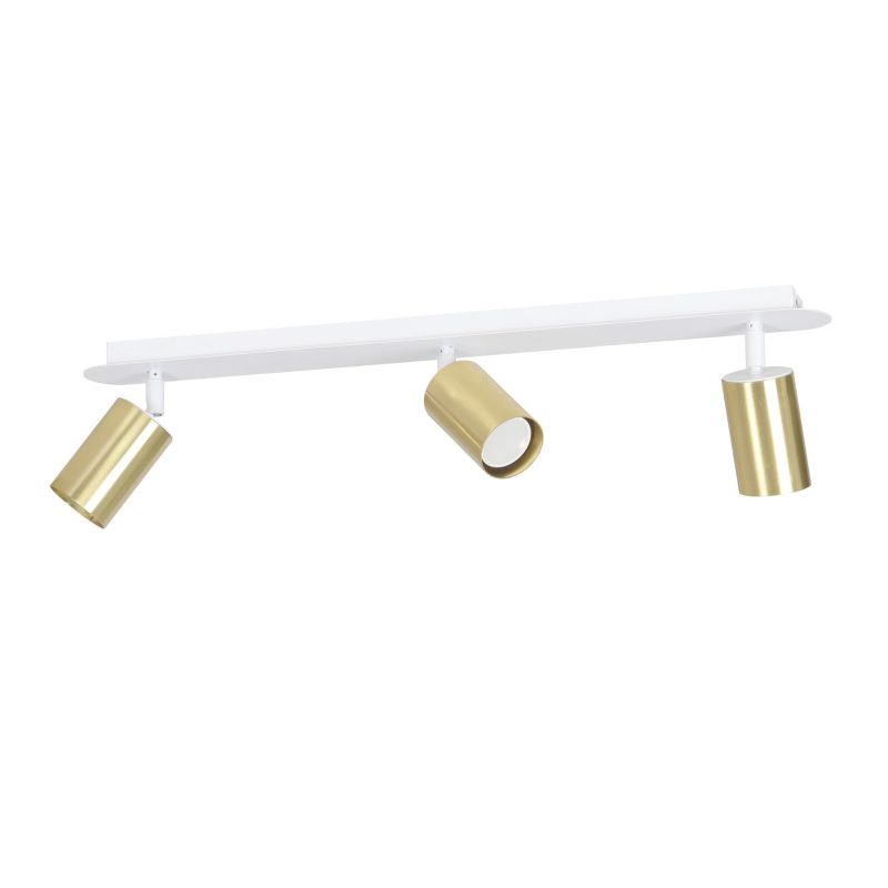 Emibig Kokkola 3L lampada da soffitto bianca e dorata 3x GU10 orientabile