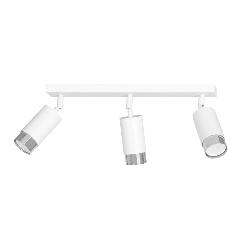 Emibig Boras 3L faretti da soffitto GU10 bianco e cromo finitura di lusso