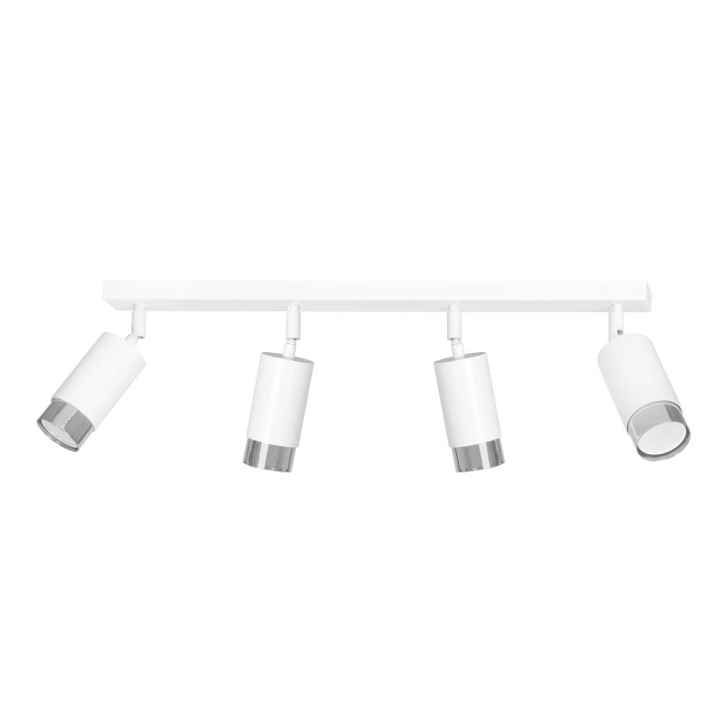 Emibig Boras 4L faretti da soffitto GU10 bianco e cromo finitura di lusso