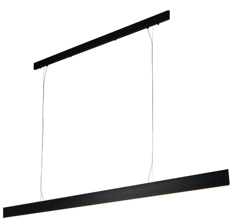 Fantasia Pure LED-Pendelleuchte, schwarzes Aluminium, 250 cm, dimmbar, 42W