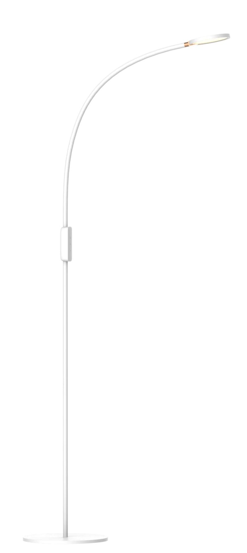 Fantasia Lampada da terra LED Noni bianca pieghevole, dimmerabile a 5 livelli