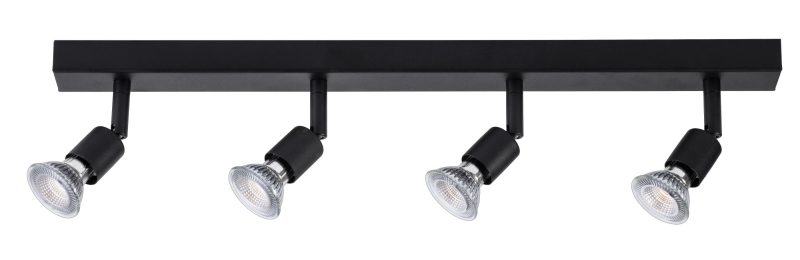 Fantasia Rune 4-light ceiling bar GU10 LED 4.3W dimmable black