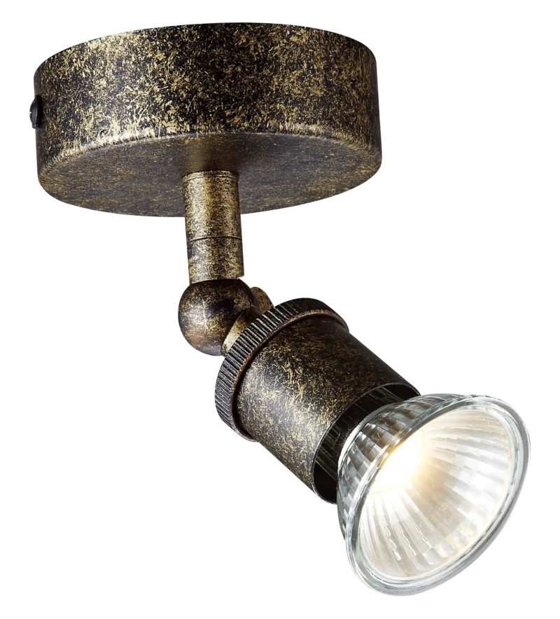 Fantasia Stuga ceiling lamp on rod, rust, GU10 dimmable LED spot 5W