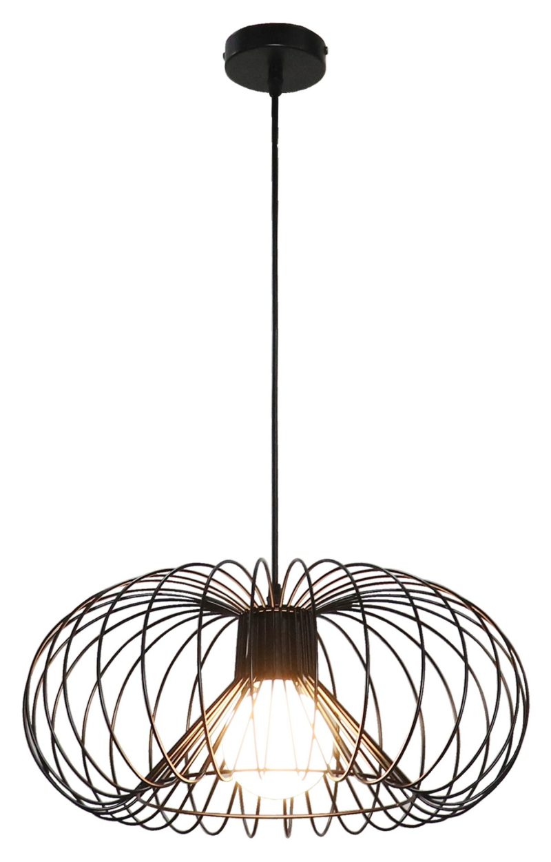 Fantasia Julia lampada a sospensione E27 nera acciaio Ø43 cm, lampadina non inclusa