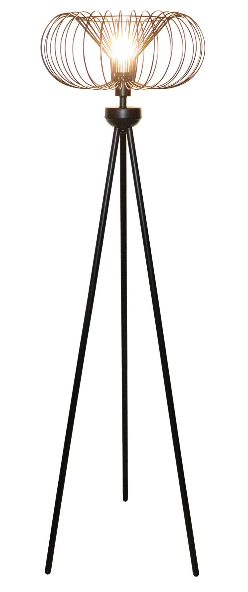 Fantasia Julia Stehleuchte E27 schwarz Stahl Ø44 cm Höhe 163 cm