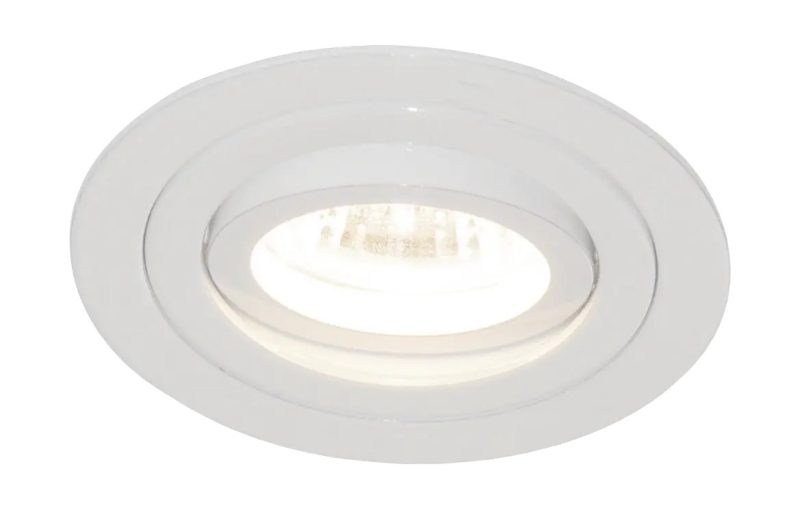 Fantasia Linux foco empotrable redondo blanco, casquillo GU10, regulable, Ø90 mm