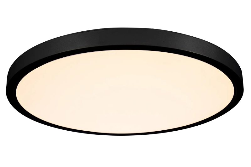 Fantasia OXUS round ceiling light black, LED 30W, 2700K, dimmable