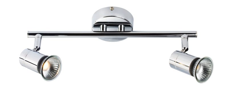 Fantasia Rivera plafondlamp 2-lichts chroom GU10 IP44 dimbaar