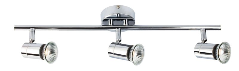 Fantasia Rivera beam ceiling light 3xGU10 5W dimmable LED chrome IP44
