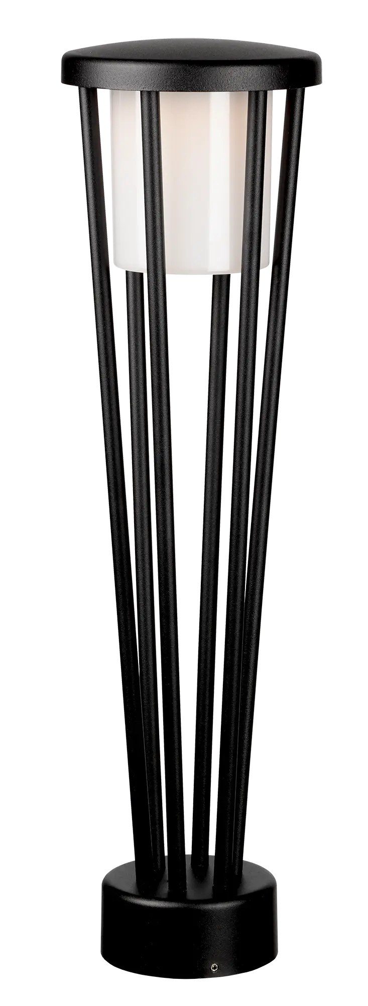 Fantasia Milou tuinpaal 7W LED 3000K warmwit, zwart aluminium, IP65 buitenverlichting