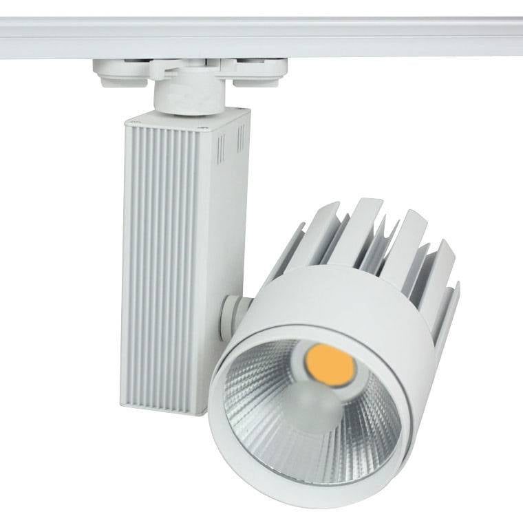 Foco de carril LED 25W COB blanco orientable trifásico