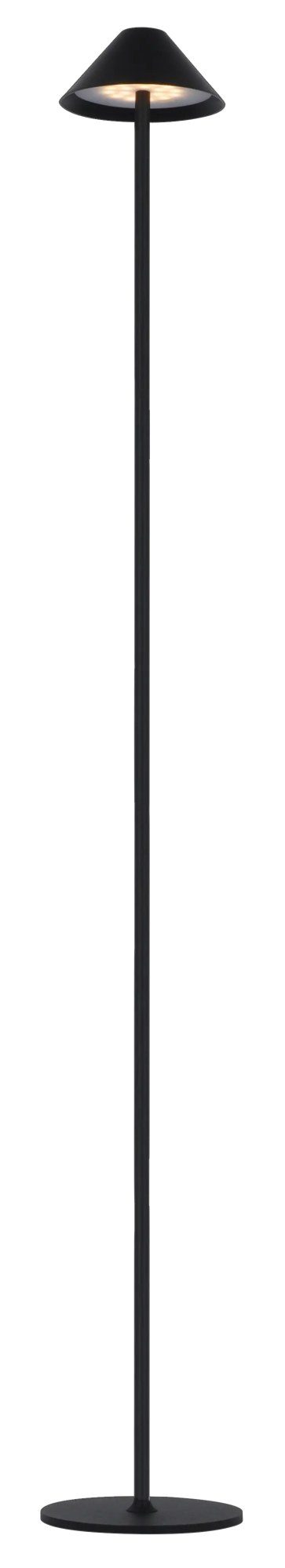 Fantasia Lampada da terra LED Qute ricaricabile nera IP54 320lm