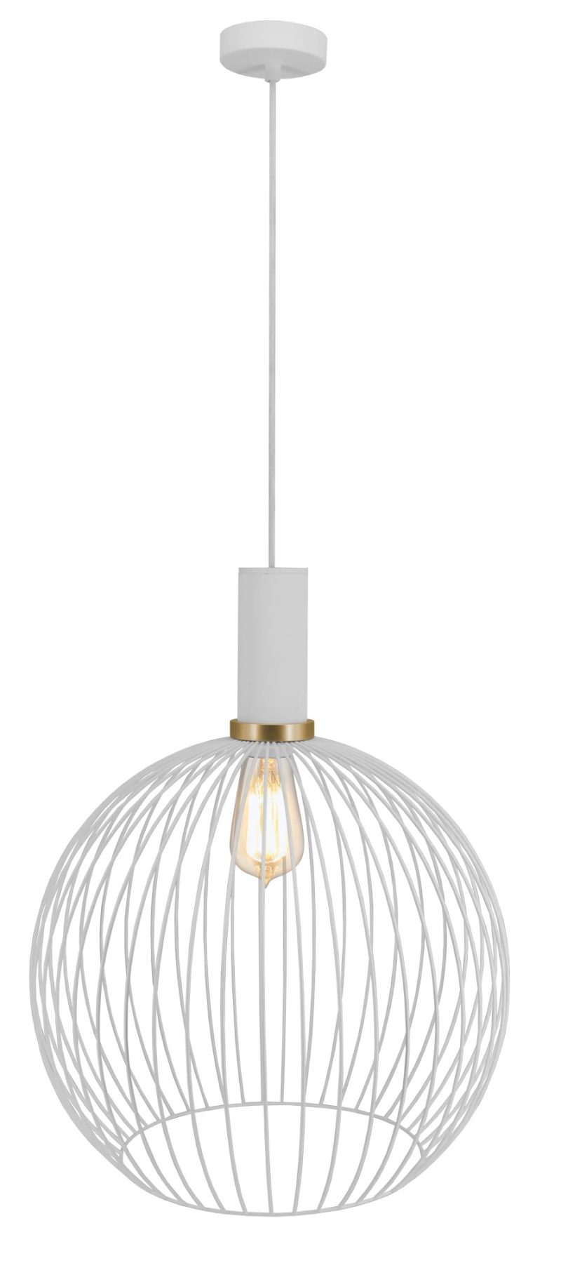 Fantasia Oonah hanglamp wit-goud, E27 fitting, Ø450 x H550 mm