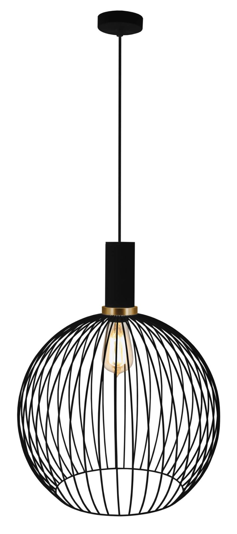 Fantasia Noah suspension acier noir et doré E27 Ø450 mm